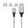 M11 3 in 1 3 A USB a 8 PIN + Micro USB + USB-C / Type-C Nylon Cavo magnetico intrecciato in treccia, lunghezza del cavo: 1m (argento) M11 3 in 1 3 A USB a 8 PIN + Micro USB + USB-C / Type-C Nylon Cavo magnetico intrecciato in treccia, lunghezza del cavo: 1m (argento)