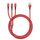 Spina arancione 3A 3 in 1 USB a Type-C / 8 pin / Cavo di ricarica rapida Micro USB, Lunghezza cavo: 1,2 m (rosso) Spina arancione 3A 3 in 1 USB a Type-C / 8 pin / Cavo di ricarica rapida Micro USB, Lunghezza cavo: 1,2 m (rosso)