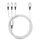 Spina arancione 3A 3 in 1 da USB a Type-C / 8 pin / Cavo di ricarica rapida Micro USB, lunghezza cavo: 1,2 m (argento)