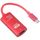 Adattatore USB-C / Tipo-C maschio a HDTV femmina 4K UHD (rosso)