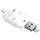 NK-208 3 in 1 I-Flash TF Card / SD Lettore di schede per 8 PIN + USB 2.0 + dispositivi Micro USB (bianco) NK-208 3 in 1 I-Flash TF Card / SD Lettore di schede per 8 PIN + USB 2.0 + dispositivi Micro USB (bianco)