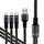XJ-76 40W 5A 3 in 1 USB a 8 pin + Tipo-C + Cavo di ricarica Super Flash USB, Lunghezza: 1,18 m (nero) XJ-76 40W 5A 3 in 1 USB a 8 pin + Tipo-C + Cavo di ricarica Super Flash USB, Lunghezza: 1,18 m (nero)