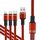 XJ-76 40W 5A 3 in 1 USB a 8 pin + Tipo-C + Cavo di ricarica Super Flash USB, Lunghezza: 1,18 m (rosso) XJ-76 40W 5A 3 in 1 USB a 8 pin + Tipo-C + Cavo di ricarica Super Flash USB, Lunghezza: 1,18 m (rosso)