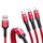 XJ-78 66W 6A 3 in 1 USB a 8 pin + Tipo-C + Cavo di ricarica Super Flash USB, Lunghezza: 1,2 m (rosso) XJ-78 66W 6A 3 in 1 USB a 8 pin + Tipo-C + Cavo di ricarica Super Flash USB, Lunghezza: 1,2 m (rosso)