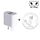 Mini caricatore USB a doppia porta con cavo dati da USB a 8 pin, spina AU