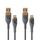 Cavo dati di ricarica rapida trasparente da 2,4 A USB a 8 pin, lunghezza: 1 m (grigio)