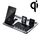 R11 4 in 1 caricatore wireless per telefono da 30 W con luce ambientale (nero argento) R11 4 in 1 caricatore wireless per telefono da 30 W con luce ambientale (nero argento)