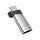 Adattatore ADS-615 PD da 60 W USB-C/Type-C maschio a femmina a 8 pin (argento) Adattatore ADS-615 PD da 60 W USB-C/Type-C maschio a femmina a 8 pin (argento)
