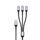 TOTU CB-5-3 Cavo dati multifunzionale 3 in 1 da USB a 8 pin da 17,5 W + Micro USB + USB-C/Type-C, lunghezza: 1,2 m (grigio) TOTU CB-5-3 Cavo dati multifunzionale 3 in 1 da USB a 8 pin da 17,5 W + Micro USB + USB-C/Type-C, lunghezza: 1,2 m (grigio)