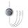Baseus CB000084 Core Series 100 W 480 Mbps da USB-A a USB-C / Type-C + 8 pin + cavo dati di ricarica rapida telescopico Micro USB (bianco)
