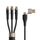 ROCK G20 Da due a tre cavi dati di ricarica rapida USB da 5 A+tipo C a 8 pin+tipo C+micro USB, lunghezza: 1,5 m (nero) ROCK G20 Da due a tre cavi dati di ricarica rapida USB da 5 A+tipo C a 8 pin+tipo C+micro USB, lunghezza: 1,5 m (nero)