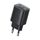 USAMS CC229 Caricatore con display digitale GaN a doppia porta USB+USB-C/Type-C da 30 W, Specifiche: Spina UE (Nero)