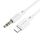 Cavo audio in silicone Borofone BL18 AUX, cavo da 3,5 mm a 8 pin (bianco)