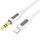 Borofone BL20 Cavo audio in silicone True Sound AUX, cavo da 3,5 mm a 8 pin (bianco) Borofone BL20 Cavo audio in silicone True Sound AUX, cavo da 3,5 mm a 8 pin (bianco)
