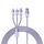 Baseus StarSpeed 3.5A USB a 8 pin + Type-C + Micro USB 3 in 1 Cavo dati di ricarica rapida, lunghezza: 1,2 m (viola) Baseus StarSpeed 3.5A USB a 8 pin + Type-C + Micro USB 3 in 1 Cavo dati di ricarica rapida, lunghezza: 1,2 m (viola)