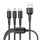 Yesido CA41 3.5A USB a 8 pin + Micro USB + cavo di ricarica USB-C / Type-C, lunghezza: 1 m (nero) Yesido CA41 3.5A USB a 8 pin + Micro USB + cavo di ricarica USB-C / Type-C, lunghezza: 1 m (nero)
