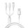 Yesido CA41 3.5A USB a 8 pin + Micro USB + cavo di ricarica USB-C / Type-C, lunghezza: 1 m (bianco) Yesido CA41 3.5A USB a 8 pin + Micro USB + cavo di ricarica USB-C / Type-C, lunghezza: 1 m (bianco)