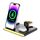 Caricabatterie wireless magnetico pieghevole C27 15W 4 in 1 con luce ambientale (nero) Caricabatterie wireless magnetico pieghevole C27 15W 4 in 1 con luce ambientale (nero)
