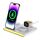 Caricabatterie wireless magnetico pieghevole C27 15W 4 in 1 con luce ambientale (bianco) Caricabatterie wireless magnetico pieghevole C27 15W 4 in 1 con luce ambientale (bianco)