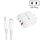 PD04 Tipo-C + USB Caricabatteria per telefono cellulare con cavo da tipo C a 8 pin, spina americana (bianco) PD04 Tipo-C + USB Caricabatteria per telefono cellulare con cavo da tipo C a 8 pin, spina americana (bianco)