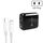 PD04 Tipo-C + USB Caricabatteria per telefono cellulare con cavo da tipo C a 8 pin, spina americana (nero) PD04 Tipo-C + USB Caricabatteria per telefono cellulare con cavo da tipo C a 8 pin, spina americana (nero)