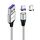 ENKAY 2 in 1 5A USB a Type-C + cavo dati magnetico a ricarica rapida a 8 pin con luce LED, lunghezza: 1 m (argento) ENKAY 2 in 1 5A USB a Type-C + cavo dati magnetico a ricarica rapida a 8 pin con luce LED, lunghezza: 1 m (argento)