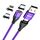 ENKAY 6-in-1 PD60W USB-A / da tipo C a tipo C / 8 pin / cavo di ricarica rapida magnetico micro USB, lunghezza cavo: 2 m (viola) ENKAY 6-in-1 PD60W USB-A / da tipo C a tipo C / 8 pin / cavo di ricarica rapida magnetico micro USB, lunghezza cavo: 2 m (viola)