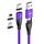 ENKAY 6-in-1 PD100W USB-A / da tipo C a tipo C / 8 pin / cavo di ricarica rapido magnetico micro USB, lunghezza cavo: 2 m (viola) ENKAY 6-in-1 PD100W USB-A / da tipo C a tipo C / 8 pin / cavo di ricarica rapido magnetico micro USB, lunghezza cavo: 2 m (viola)