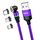 ENKAY 3 in 1 Cavo di ricarica rapido da USB a tipo C 3 in 1 3A / 8 pin / Micro USB magnetico con rotazione di 540 gradi, lunghezza: 2 m (viola) ENKAY 3 in 1 Cavo di ricarica rapido da USB a tipo C 3 in 1 3A / 8 pin / Micro USB magnetico con rotazione di 540 gradi, lunghezza: 2 m (viola)