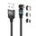 ENKAY Cavo di ricarica magnetico girevole a 540 gradi 3 in 1 da USB a tipo C / 8 pin / Micro USB 2,4 A, lunghezza: 1 m (nero) ENKAY Cavo di ricarica magnetico girevole a 540 gradi 3 in 1 da USB a tipo C / 8 pin / Micro USB 2,4 A, lunghezza: 1 m (nero)
