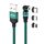 ENKAY Cavo di ricarica magnetico girevole a 540 gradi 3 in 1 da USB a tipo C / 8 pin / Micro USB 2,4 A, lunghezza: 1 m (verde) ENKAY Cavo di ricarica magnetico girevole a 540 gradi 3 in 1 da USB a tipo C / 8 pin / Micro USB 2,4 A, lunghezza: 1 m (verde)