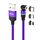 ENKAY Cavo di ricarica magnetico girevole a 540 gradi 3 in 1 da USB a tipo C / 8 pin / Micro USB 2,4 A, lunghezza: 1 m (viola) ENKAY Cavo di ricarica magnetico girevole a 540 gradi 3 in 1 da USB a tipo C / 8 pin / Micro USB 2,4 A, lunghezza: 1 m (viola)