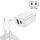 Caricabatterie super veloce USB 45PQ 45 W PD25W + QC3.0 20 W con cavo da tipo C a 8 pin, spina americana (bianco) Caricabatterie super veloce USB 45PQ 45 W PD25W + QC3.0 20 W con cavo da tipo C a 8 pin, spina americana (bianco)