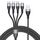 ENKAY Cavo di ricarica rapida multifunzione 4 in 1 da USB-A a tipo C / 8 pin / Micro USB 6A, lunghezza cavo: 2 m (grigio) ENKAY Cavo di ricarica rapida multifunzione 4 in 1 da USB-A a tipo C / 8 pin / Micro USB 6A, lunghezza cavo: 2 m (grigio)