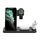Caricabatterie wireless per auricolari da tavolo pieghevole 4 in 1 per telefono cellulare (nero) Caricabatterie wireless per auricolari da tavolo pieghevole 4 in 1 per telefono cellulare (nero)