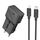 Caricabatterie da viaggio universale hoco AC24 Mini PD25W QC3.0 con cavo da tipo C a 8 pin (nero)