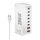 YMX-986 286W 6Type-C, 3USB 8-Ports Caricabatterie rapido da tavolo, tipo di spina: spina UE (bianco) YMX-986 286W 6Type-C, 3USB 8-Ports Caricabatterie rapido da tavolo, tipo di spina: spina UE (bianco)