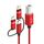 Cavo per stampante per strumenti MIDI Micro USB a USB-B, 3 in 1, 8 pin, tipo C, lunghezza: 1 m, lunghezza: 1 m (rosso) Cavo per stampante per strumenti MIDI Micro USB a USB-B, 3 in 1, 8 pin, tipo C, lunghezza: 1 m, lunghezza: 1 m (rosso)