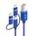 Cavo per stampante per strumenti MIDI Micro USB a USB-B, 8 pin, tipo C, 3 in 1, lunghezza: 1 m, lunghezza: 1 m (blu) Cavo per stampante per strumenti MIDI Micro USB a USB-B, 8 pin, tipo C, 3 in 1, lunghezza: 1 m, lunghezza: 1 m (blu)