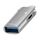 Adattatore OTG di ricarica 2 in 1 da 8 pin a USB e tipo C (grigio)