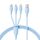 Baseus 1.3m Ultra-Fast 3 in 1 Cavo di ricarica rapida 3.5A (blu)