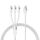 Baseus Cavo di ricarica rapida 3 in 1 3,5 A ultraveloce da 1,3 m (bianco) Baseus Cavo di ricarica rapida 3 in 1 3,5 A ultraveloce da 1,3 m (bianco)