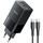 Yesido YC73 65W USB e USB-C / Type-C Dual Port GaN Caricabatterie rapido Set, spina UE (nero) Yesido YC73 65W USB e USB-C / Type-C Dual Port GaN Caricabatterie rapido Set, spina UE (nero)