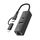 Convertitore di espansione HUB USB-A RJ45 tipo C/8 pin a tipo C (nero)