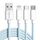 ENKAY CB173 3 in 1 Candy Color 60W USB a 8 pin / Tipo-C / Cavo dati di ricarica Micro USB, lunghezza: 1 m (blu) ENKAY CB173 3 in 1 Candy Color 60W USB a 8 pin / Tipo-C / Cavo dati di ricarica Micro USB, lunghezza: 1 m (blu)