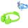 Supporto per telefono universale multifunzione da 3 PC Supporto per tablet PC Supporto pigro (verde)