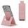 Porta telefono pieghevole ultra sottile in pelle PU (oro rosa)