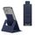 Porta telefono pieghevole ultra sottile in pelle PU (blu scuro)