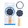 Supporto per telefono con cinturino magnetico in silicone a ventosa (argento arancione) Supporto per telefono con cinturino magnetico in silicone a ventosa (argento arancione)