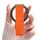 Supporto magnetico per telefono con cinturino in pelle (arancione + nero)